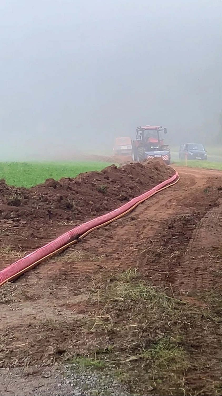 Bioenergie Fischerhöfe - Trassenbau - Leitungstiefbau 17 km Trassen