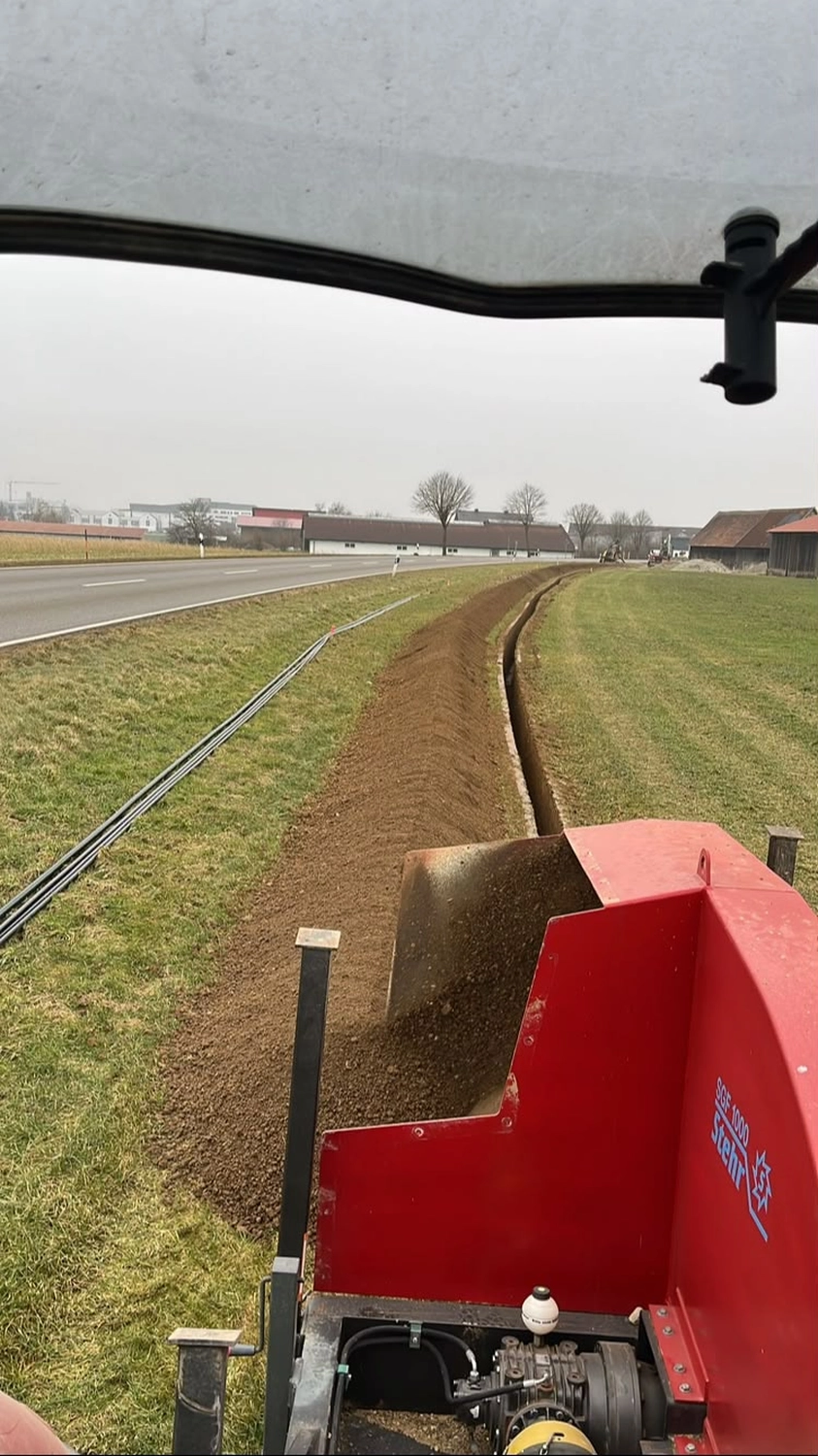 Bioenergie Fischerhöfe - Kabeltrassenbau-  4,8 km Kabeltrassenbau