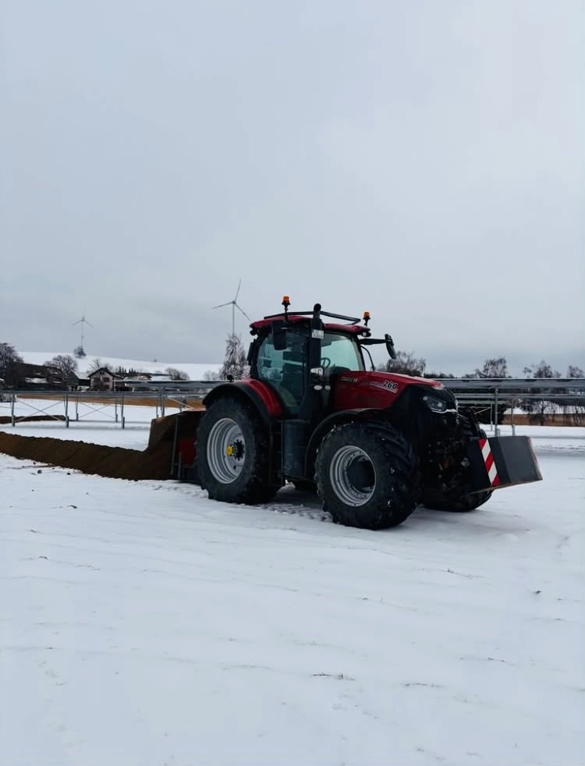 Bioenergie Fischerhöfe - Agri-PV-Erschließung- Agri-PV-Erschließung bei gefrorenem Boden und engem Zeitfenster
